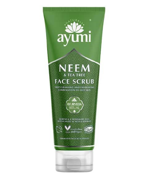 AYUMI NATURALS NEEM AND TEA TREE FACE SCRUB 125 ml Skin Wash Asetena Pa