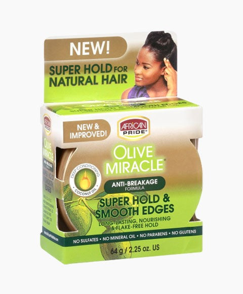 OLIVE MIRACLE SILKY SMOOTH EDGES 64 g (Pack of 2) Hair Moisturizers Asetena Pa