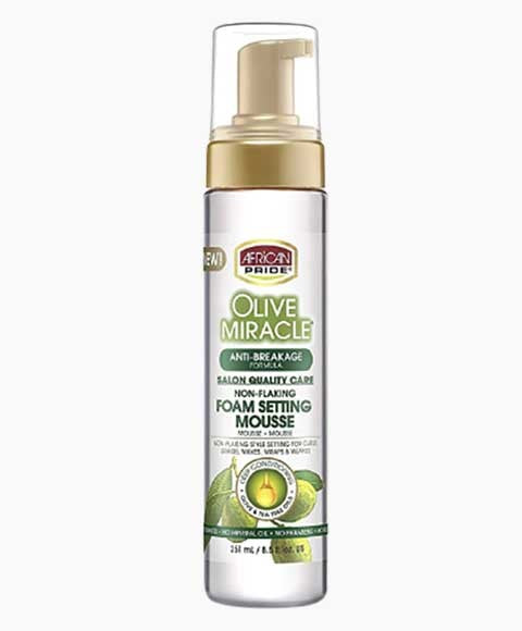 OLIVE MIRACLE ANTI BREAKAGE FOAM SETTING MOUSSE 251 ml Hair Styling Asetena Pa