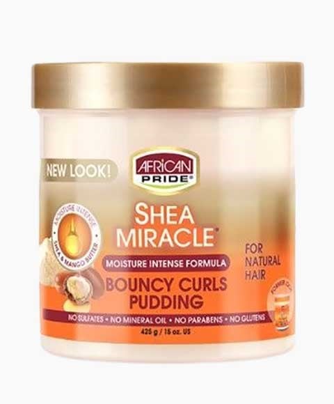 SHEA MIRACLE BOUNCY CURLS PUDDING 425 g (Pack of 6) Hair Styling Asetena Pa