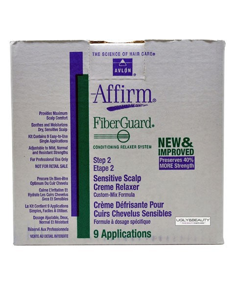 AFFIRM FIBERGUARD STEP 2 SENSITIVE SCALP CREME RELAXER 9 Applications Relaxer n Texturizer Asetena Pa