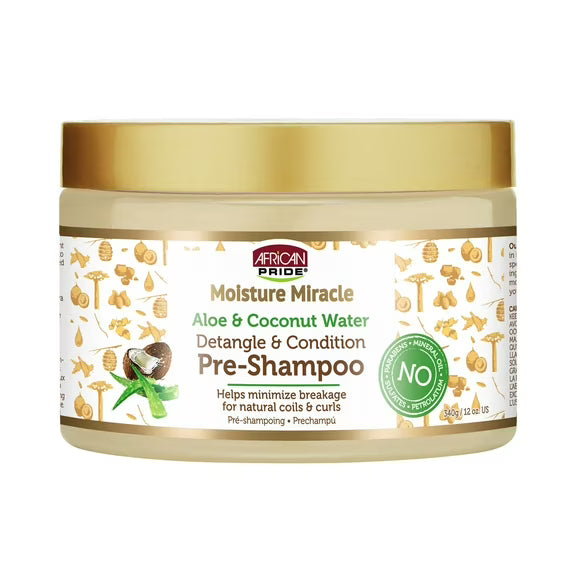 African Pride Moisture Miracle Aloe & Coconut Pre-Shampoo 12oz