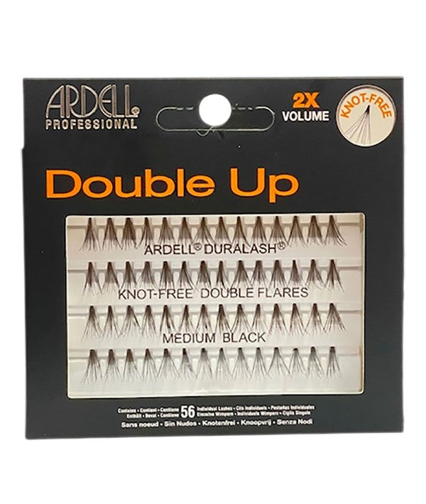 ARDELL DOUBLE UP KNOT FREE DOUBLE FLARES LASHES MEDIUM BLACK Color Black Eye Makeup Asetena Pa