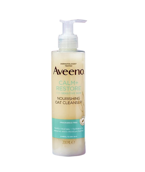 AVEENO CALM PLUS RESTORE NOURISHING OAT CLEANSER FOR SENSITIVE SKIN 200 ml Skin Wash Asetena Pa