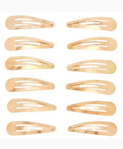 METAL SNAP HAIR CLIPS CF29014GOL Color Gold Kids Hair Accessories Asetena Pa