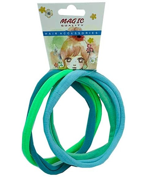 MAGIC QUALITY HAIR ELASTIC BANDS GREEN LT15GRE LONG Color Mixed Green Kids Hair Accessories Asetena Pa