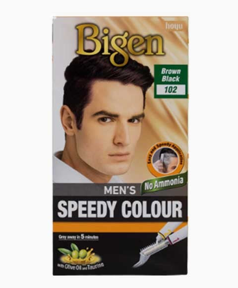 BIGEN HAIR MENS SPEEDY COLOUR BROWN BLACK 102 No Size Men Hair Dye Asetena Pa