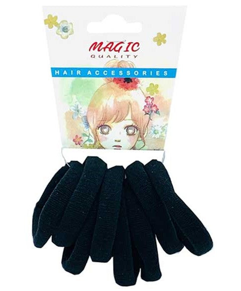 MAGIC QUALITY HAIR ELASTIC BANDS BLACK TP15BLA Kids Hair Accessories Asetena Pa