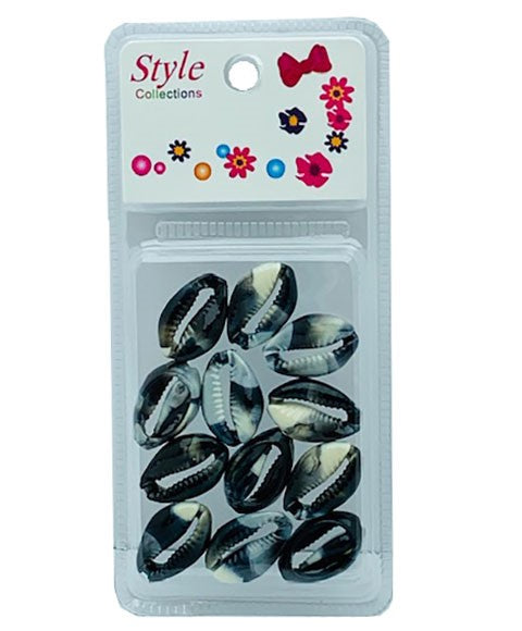 STYLE COLLECTION SHELL BEADS BD016 BLACK Kids Hair Accessories Asetena Pa