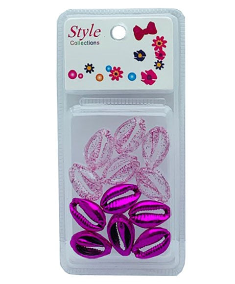 STYLE COLLECTION 2 TONE SHELL BEADS BD015 PINK Kids Hair Accessories Asetena Pa
