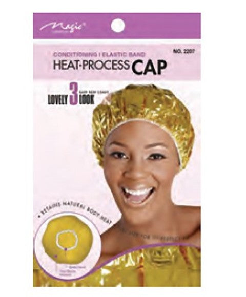MAGIC COLLECTION CONDITIONING HEAT PROCESS CAP Color Gold Durags and Caps Asetena Pa