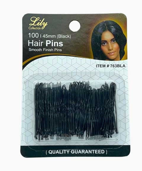 LILY COLLECTION HAIR BUN PINS 763BLA 100 (45mm) Color Black Kids Hair Accessories Asetena Pa