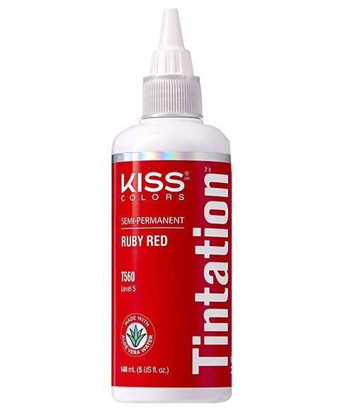 KISS COLORS TINTATION SEMI PERMANENT RUBY RED T560 148 ml Hair Color Asetena Pa