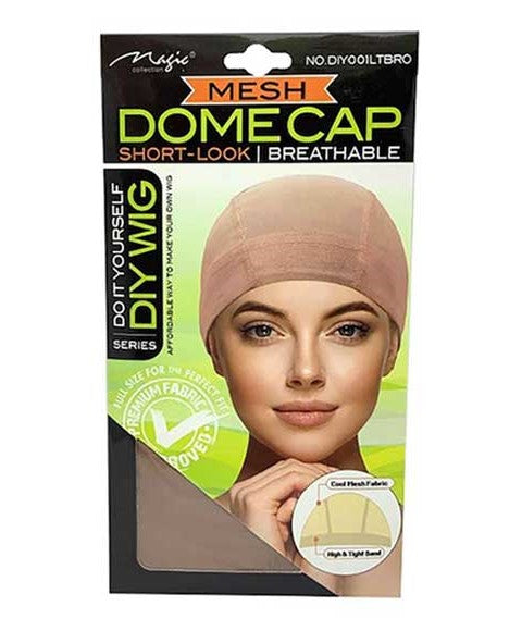 MAGIC COLLECTION BREATHABLE MESH DOME CAP DIY001LBRO Durags and Caps Asetena Pa