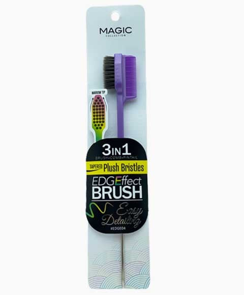 MAGIC COLLECTION 3 IN 1 EDGE EFFECT BRUSH PLUS BRISTLES EDGE04 Color Assorted Kids Hair Accessories Asetena Pa