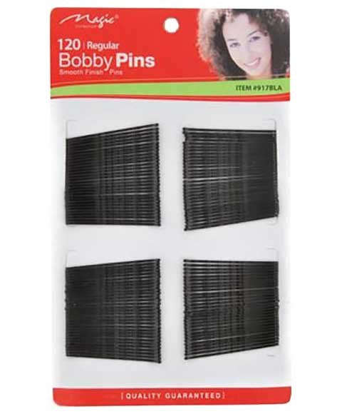 MAGIC COLLECTION BOBBY PINS 917BLA 120 Regular Kids Hair Accessories Asetena Pa