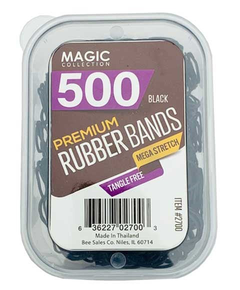 MAGIC COLLECTION RUBBER BANDS BLACK 1000 (2900) Kids Hair Accessories Asetena Pa