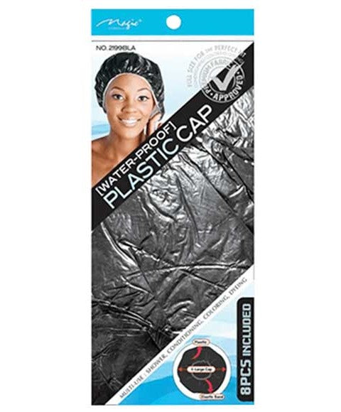 WATERPROOF PLASTIC CAP 2199BLA Color Black Durags and Caps Asetena Pa