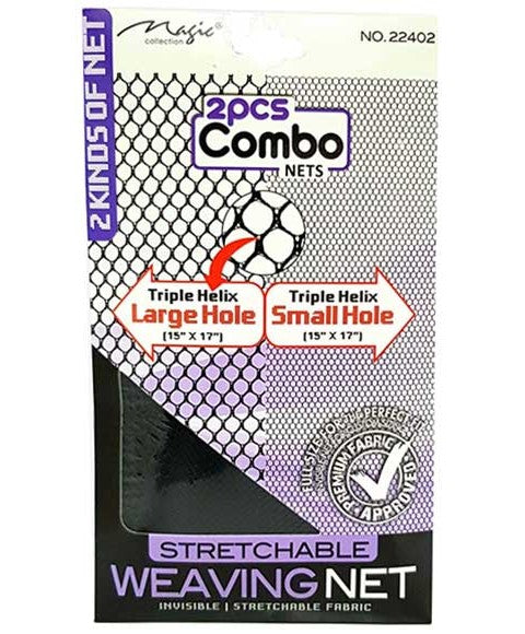 MAGIC COLLECTION DELUXE INVISIBLE WEAVING NET 2 pcs Color Black Extensions Accessories Asetena Pa