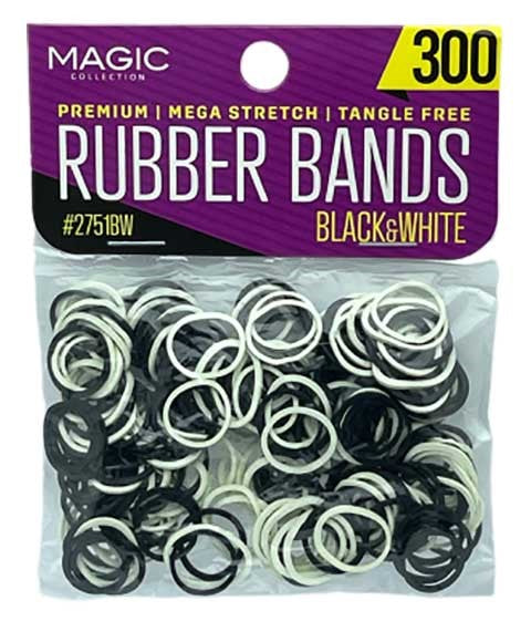 RUBBER BANDS BLACK AND WHITE 2751 Kids Hair Accessories Asetena Pa