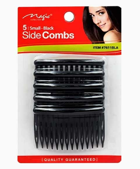 MAGIC COLLECTION SIDE COMBS SMALL 7611 BLACK 5 Small Kids Hair Accessories Asetena Pa