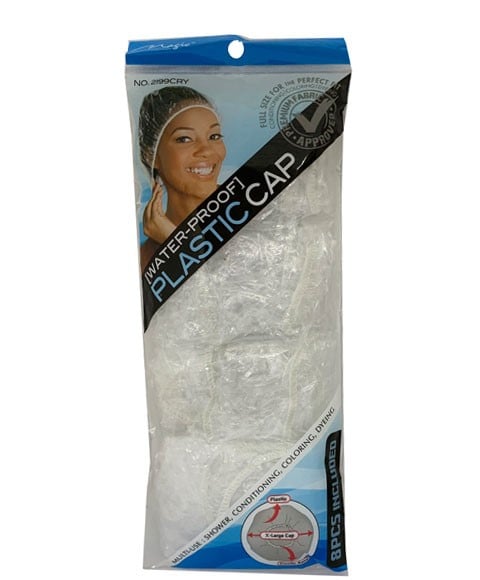 MAGIC COLLECTION CLEAR SHOWER CAP 2199CRY 8 pcs Durags and Caps Asetena Pa