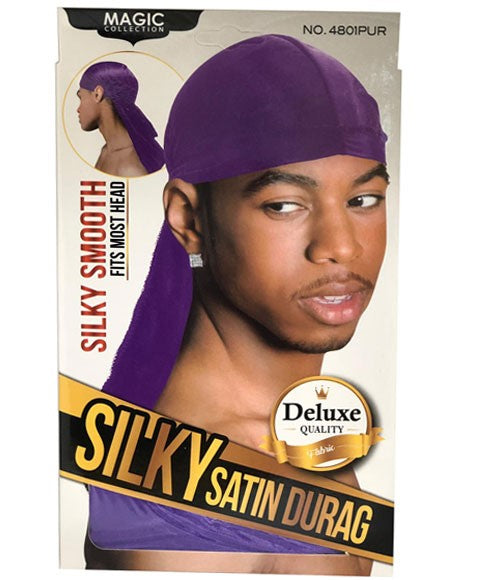 MAGIC COLLECTION SILKY SATIN DURAG 4801PUR Color Purple Durags and Caps Asetena Pa