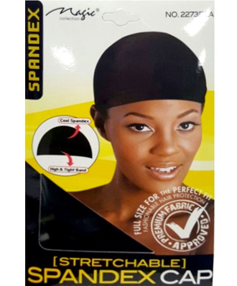 MAGIC COLLECTION STRECHABLE SPANDEX CAP 2273BLA Extensions Accessories Asetena Pa