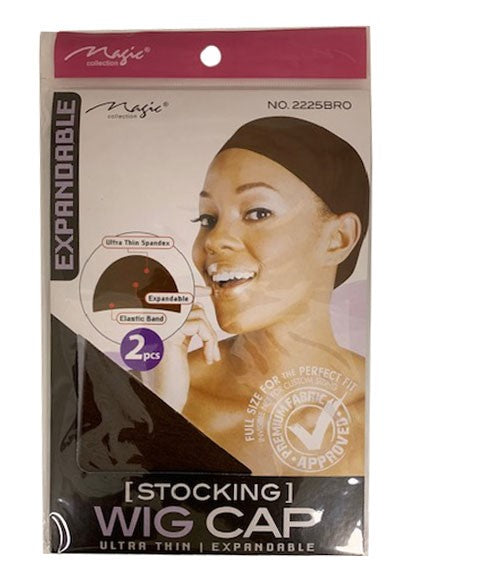 MAGIC COLLECTION STOCKING WIG CAP ULTRA THIN 2 pcs Color 2225BRO Extensions Accessories Asetena Pa
