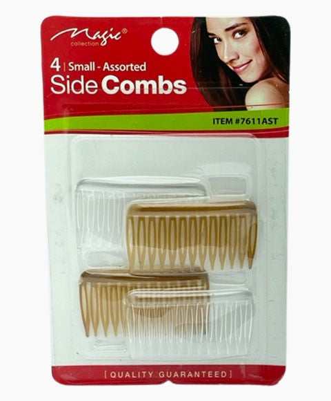 MAGIC COLLECTION SIDE COMBS 7611 ASSORTED 4 Small Kids Hair Accessories Asetena Pa