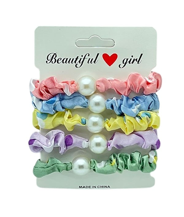 BEAUTIFUL GIRL PEARL HAIR TIES TP201 Kids Hair Accessories Asetena Pa