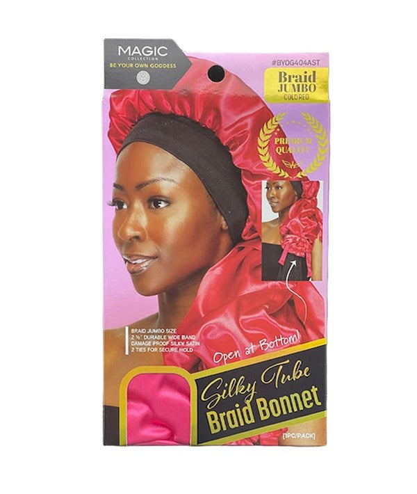 MAGIC COLLECTION SILKY TUBE BRAID BONNET BYOG404AST Jumbo Color Colored Durags and Caps Asetena Pa