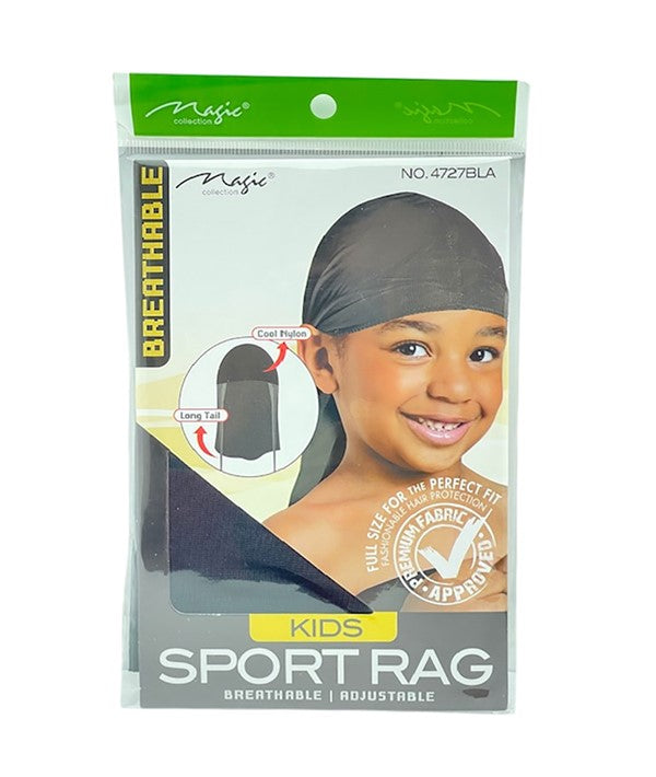 MAGIC COLLECTION KIDS SPORT RAG Color Black Durags and Caps Asetena Pa