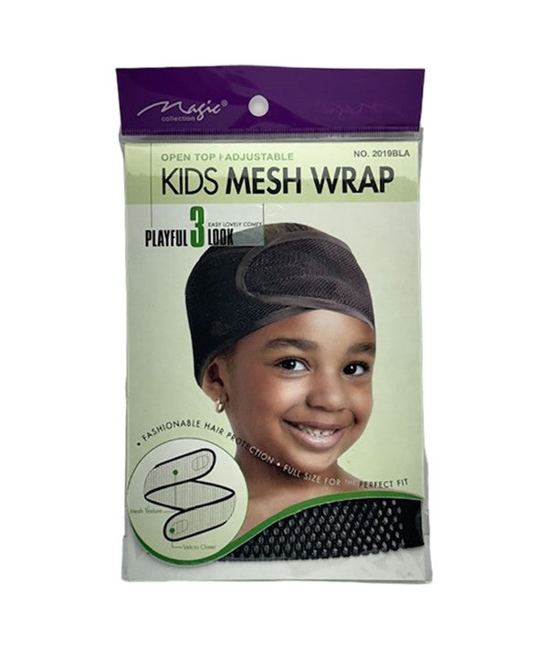 MAGIC COLLECTION KIDS MESH WRAP 2019BLA Durags and Caps Asetena Pa
