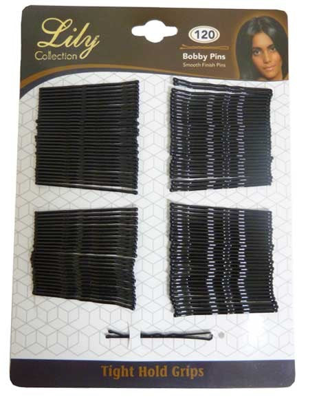 LILY COLLECTION BOBBY PINS 80 pcs Color Black Kids Hair Accessories Asetena Pa