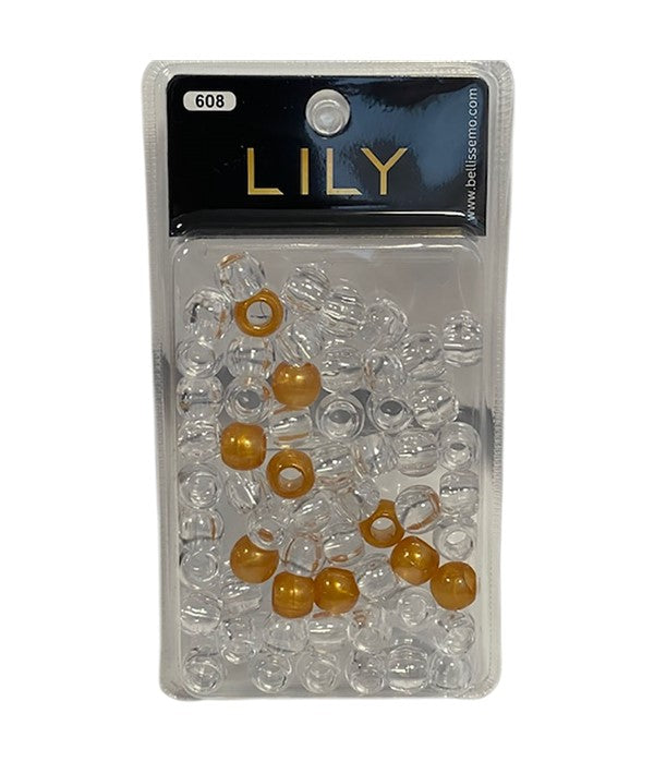LILY COLLECTION BEADS GOLD AND CRYSTAL 608 Kids Hair Accessories Asetena Pa