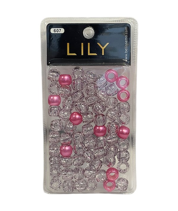 LILY COLLECTION BEADS PINK AND CRYSTAL 607 Hair Accessories Asetena Pa