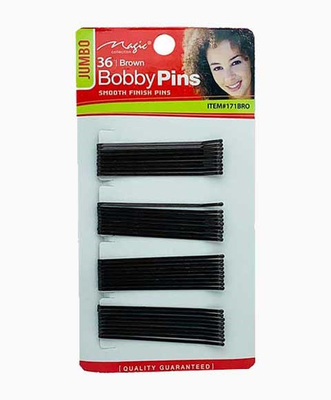 MAGIC COLLECTION JUMBO BOBBY PINS 171BRO 36 Jumbo Pins Kids Hair Accessories Asetena Pa