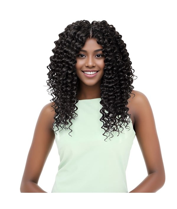 BOHO 4X CARIBBEAN PRE STRETCHED DEEP TWIST BUNDLE BRAIDS 14" Color OET1B/BUG Hair for Braid Extensions Asetena Pa