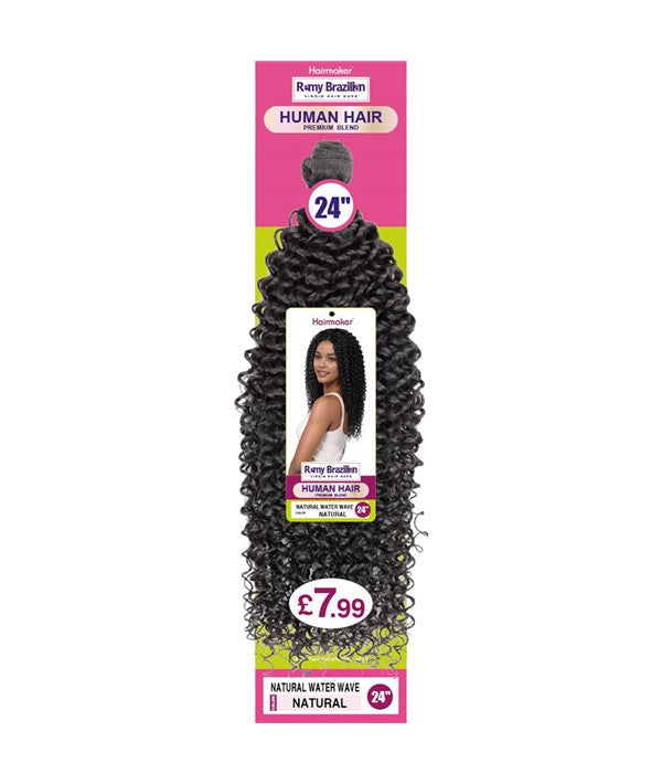 BRAZILIAN HUMAN HAIR PREMIUM BLEND NATURAL WATER WAVE WEAVE 30" Color Natural Synthetic Weave Hair Asetena Pa