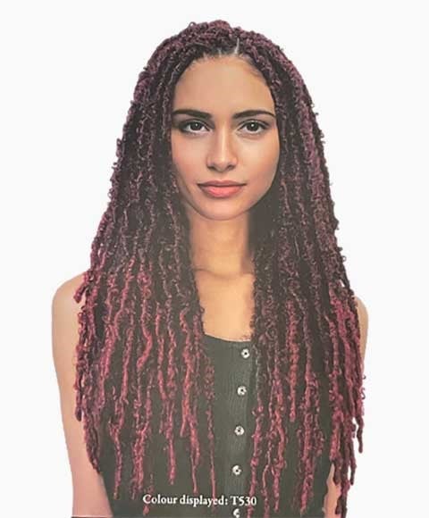 3X EAZI PACK SYN BUTTERFLY LOCS 14 18 22 Color 4 Hair for Braid Extensions Asetena Pa