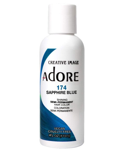 ADORE SHINING SEMI PERMANENT HAIR COLOR SAPPHIRE BLUE 118 ml Hair Color Asetena Pa