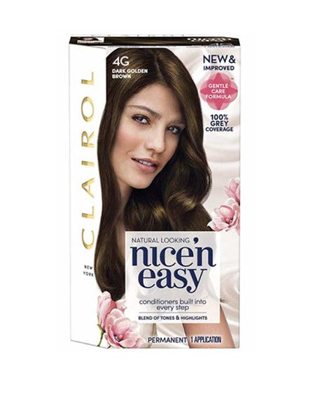 NICE N EASY PERMANENT COLOURS 4G DARK GOLDEN BROWN 1 Application Hair Color Asetena Pa