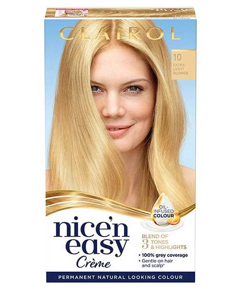 NICE N EASY PERMANENT HAIR COLOR 10 EXTRA LIGHT BLONDE 1 Application Hair Color Asetena Pa