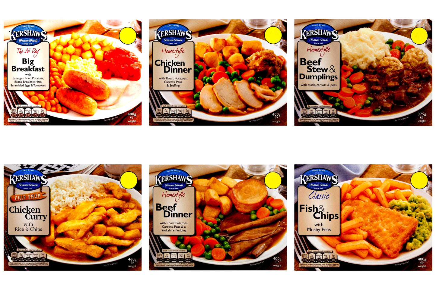 Kershaws Healthy 6 Pack Ready Meal Combo Bundles, High Protein Plant-Based Meals