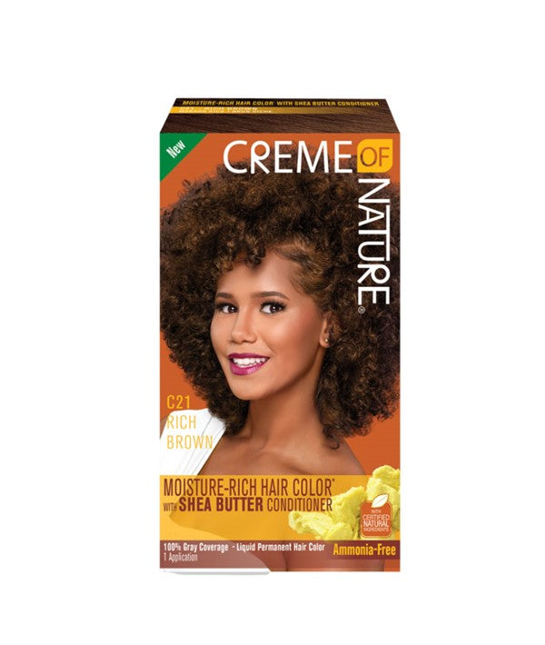 MOISTURE RICH HAIR COLOR WITH SHEA BUTTER CONDITIONER C21 RICH BROWN 1 Application Hair Color Asetena Pa