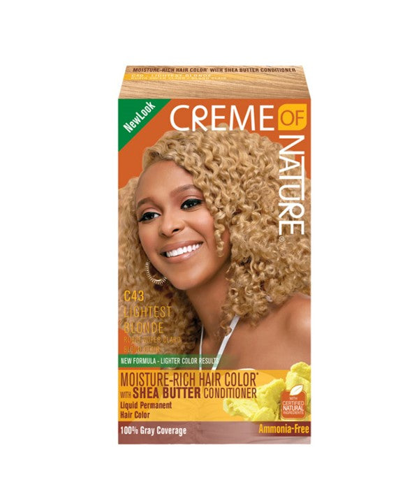 MOISTURE RICH HAIR COLOR WITH SHEA BUTTER CONDITIONER 1 Application Color C43 Lightest Blonde Hair Color Asetena Pa