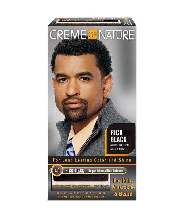 CREME OF NATURE COLORS FOR MEN RICH BLACK 1 Application Kit Men Hair Dye Asetena Pa