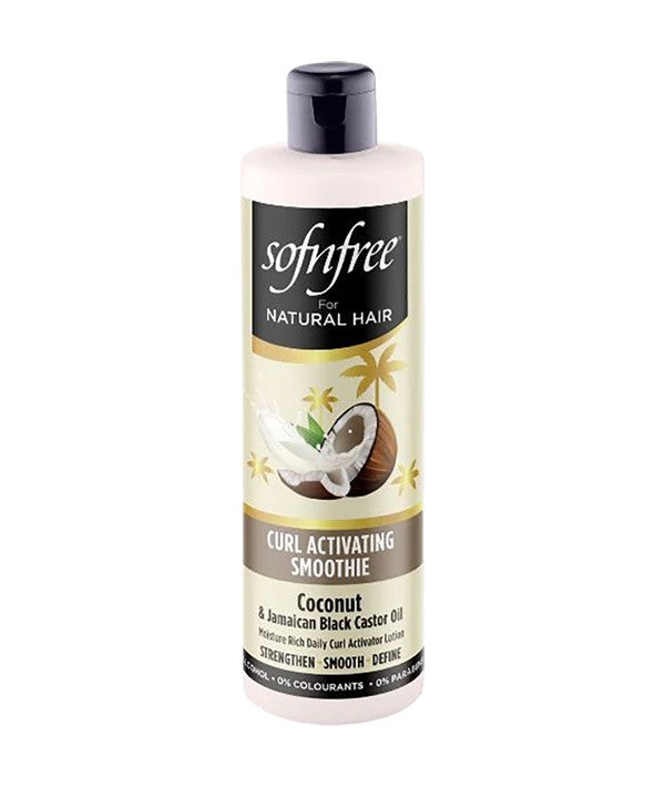 SOFNFREE CURL ACTIVATING SMOOTHIE WITH COCONUT AND JAMAICAN BLACK CASTOR OIL 350 ml No Coulor Treatments Asetena Pa
