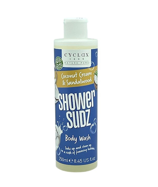 CYCLAX COCONUT CREAM AND SANDALWOOD SHOWER SUDZ BODY WASH 250 ml Body Care Asetena Pa